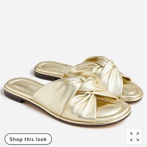 NIB J.Crew Gold Metallic Sandal